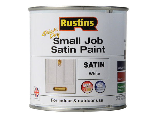 Rustins Quick Dry Small Job Satin Paint White 250ml – – Now available at MTN Shop UK.