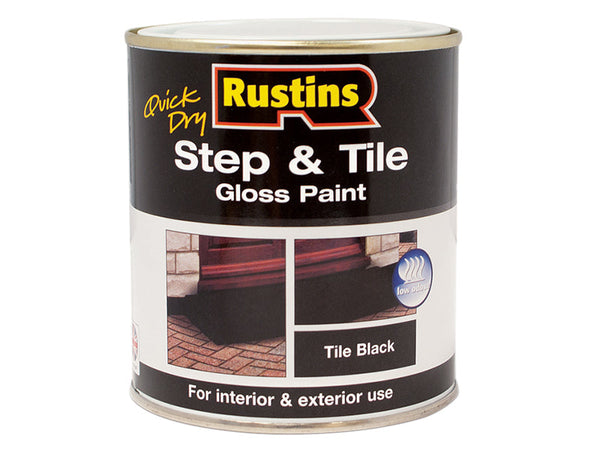 Rustins Quick Dry Step & Tile Paint Gloss Black 500ml – – Now available at MTN Shop UK.