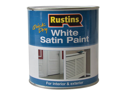 Rustins Quick Dry White Satin Paint 1 Litre – – Now available at MTN Shop UK.