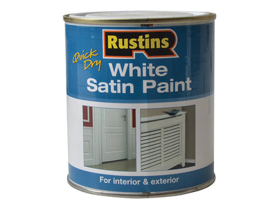Rustins Quick Dry White Satin Paint 500ml – – Now available at MTN Shop UK.