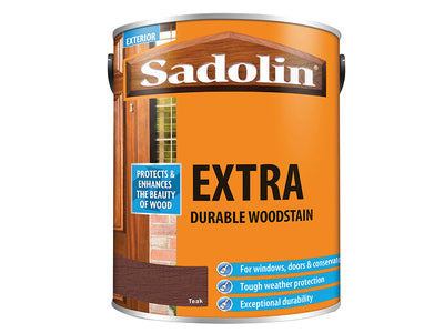Sadolin Extra Durable Woodstain Teak 5 litre – – Now available at MTN Shop UK.