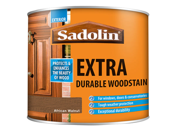 Sadolin Extra Durable Woodstain African Walnut 500ml – – Now available at MTN Shop UK.