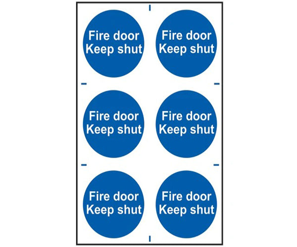 Scan Fire Door Keep Shut - PVC 200 x 300mm