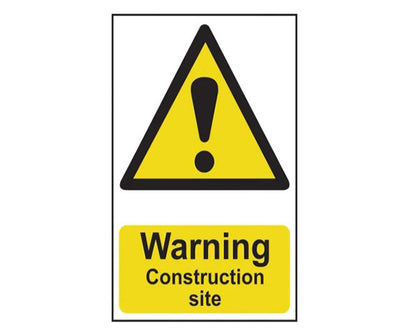Warning Construction Site - PVC