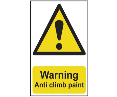 Warning Anti Climb Paint - PVC