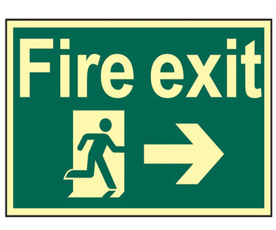 Fire Exit Running Man Arrow Right