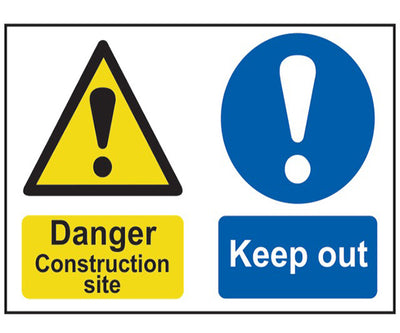 Scan Danger Construction Site Keep Out - PVC 600 x 400mm – – Now available at MTN Shop UK.