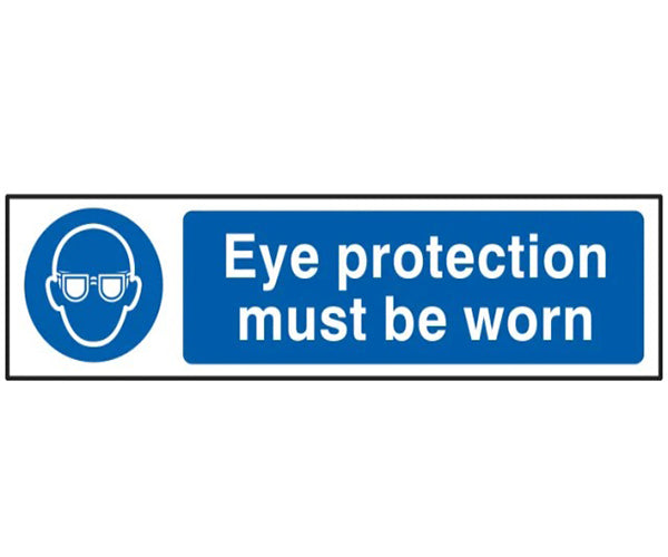 Eye Protection Must Be Worn - PVC