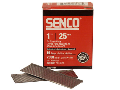 Senco Straight Brad Nails Galvanised 16G x 25mm (Pack 2000) – – Now available at MTN Shop UK.