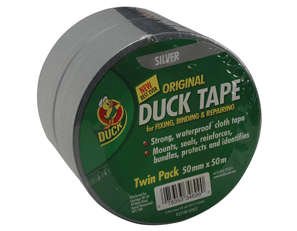 Shurtape Duck Tape® Original 50mm x 50m Silver (Twin Pack) – – Now available at MTN Shop UK.