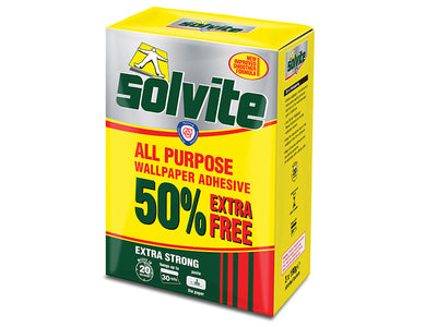 Solvite All Purpose Wallpaper Paste Sachet 20 Roll + 50% Free – – Now available at MTN Shop UK.