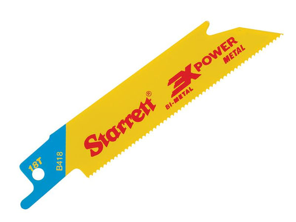 Starrett B418-5 Bi-Metal Reciprocating Blade, Metal Straight 100mm 18 TPI (Pack 5) – – Now available at MTN Shop UK.