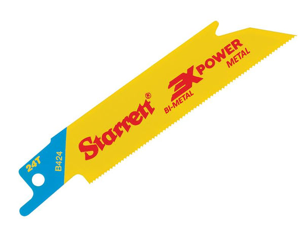 Starrett B424-5 Bi-Metal Reciprocating Blade, Metal Straight 100mm 24 TPI (Pack 5) – – Now available at MTN Shop UK.