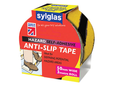 Sylglas Anti-Slip Tape 50mm x 3m Black & Yellow Hazard – – Now available at MTN Shop UK.