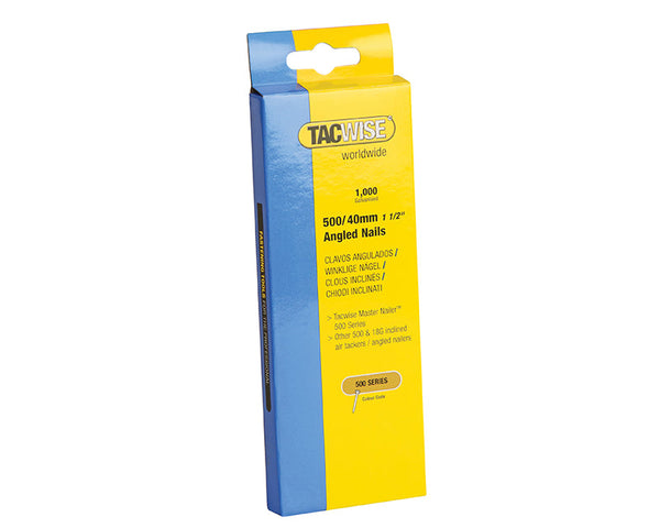 Tacwise 500 18 Gauge 40mm Angled Nails (Pack 1000) – – Now available at MTN Shop UK.