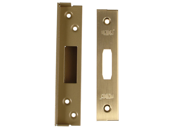 UNION StrongBOLT 2100 Mortice Deadlock Rebate Kit 13mm Polished Brass Box – – Now available at MTN Shop UK.