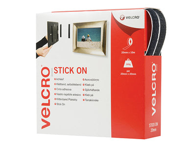 VELCRO® Brand VELCRO® Brand Stick On Tape 20mm x 10m Black – – Now available at MTN Shop UK.