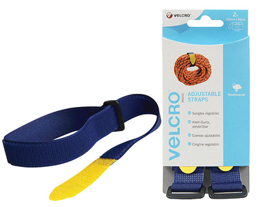 VELCRO® Brand VELCRO® Brand Adjustable Straps(2) 25mm x 92cm Blue – – Now available at MTN Shop UK.
