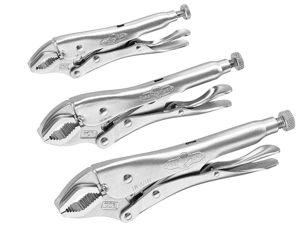 IRWIN Vise-Grip Curved Jaw Locking Pliers Set of 3 (5CR/7CR/10CR) – – Now available at MTN Shop UK.