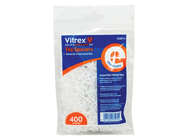 Vitrex Essential Tile Spacers 3mm (Pack 400) – – Now available at MTN Shop UK.