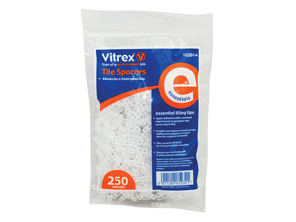 Vitrex Essential Tile Spacers 5mm (Pack 250) – – Now available at MTN Shop UK.