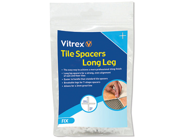 Vitrex Long Leg Spacer 2mm (Pack 2000) – – Now available at MTN Shop UK.
