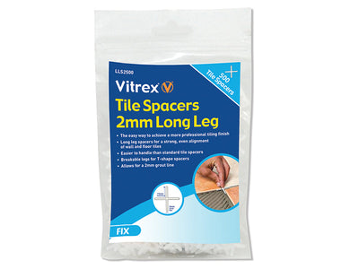 Vitrex Long Leg Spacer 2mm (Pack 500) – – Now available at MTN Shop UK.