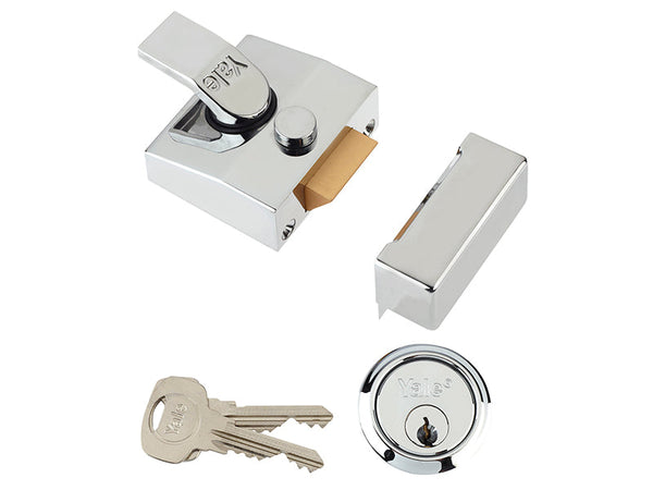 Yale Locks 85 Deadlocking Nightlatch 40mm Backset Chrome Finish Box – – Now available at MTN Shop UK.