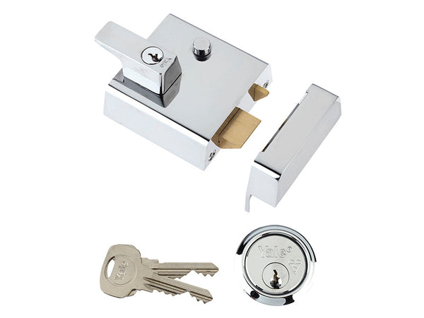 Yale Locks P2 Double Security Nightlatch 40mm Backset Chrome Finish Visi – – Now available at MTN Shop UK.