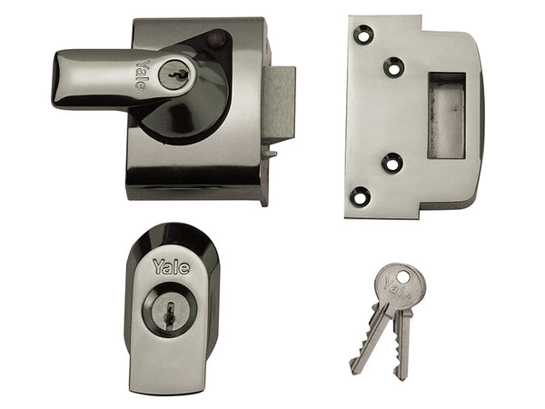 Yale Locks BS2 Nightlatch British Standard Lock 40mm Backset Chrome Finish Visi – – Now available at MTN Shop UK.