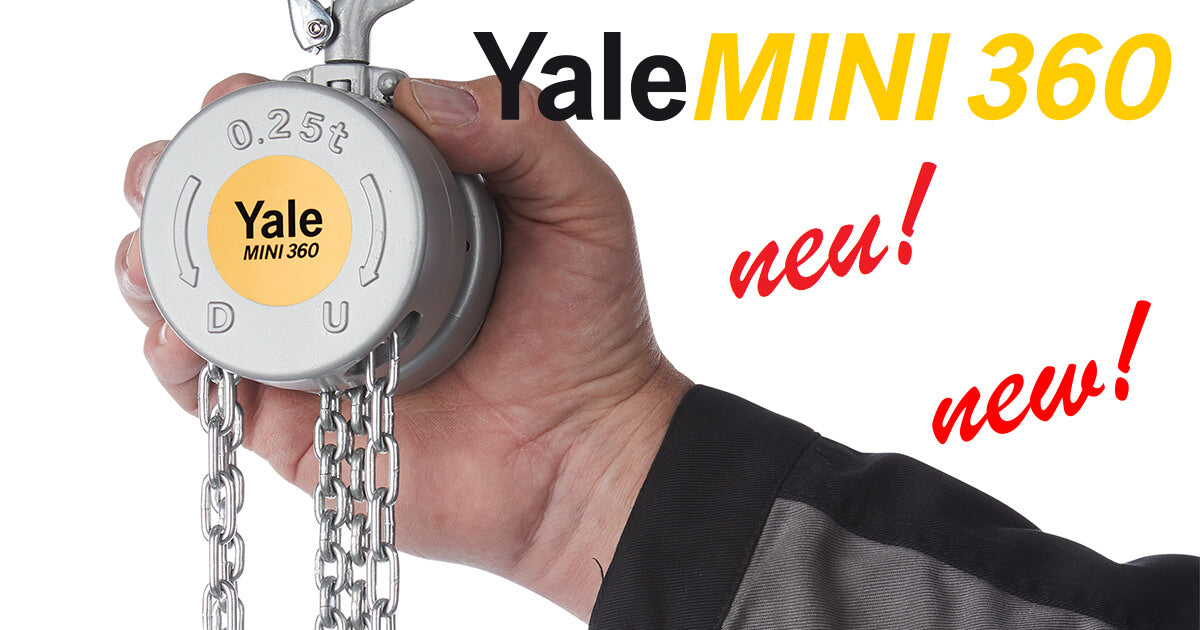 "Compact Yale MINI 360 hand chain hoist showcasing lightweight design and 360° rotation for enhanced safety and portability." - imagen 6