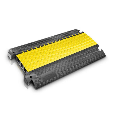 Adam Hall Defender 3 Cable Protector Ramp - 3 Channels – Cable Protector Ramp with 3 channels, featuring a 73 mm profile, 45° curve and end ramps with detachable dovetail connectors – Now available at MTN Shop UK.