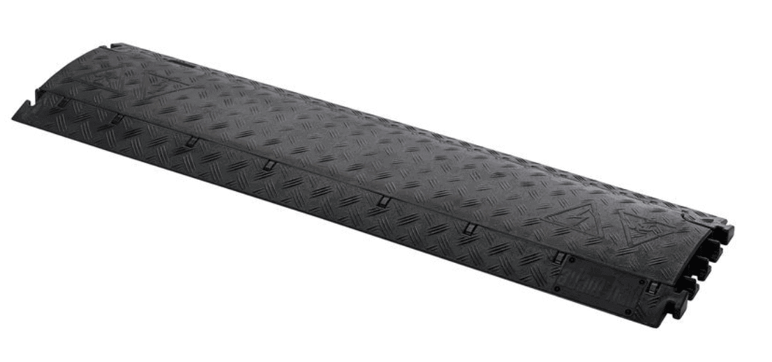 Adam Hall Defender NANO Cable Protectors - 6 Channels – Flat, narrow non-slip 6-channel cable protector with integrated connectors for indoor and outdoor uses; Black/Yellow & Black; Dimensions: 100x28x3.2 cm; Made in Germany – Now available at MTN Shop UK. - imagen 3