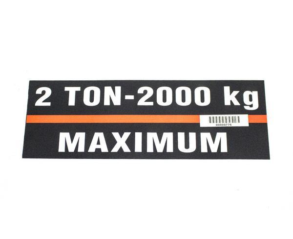 Hoist Capacity Labels - 2000kg - imagen 11
