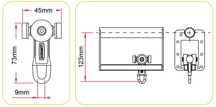 Doughty SixTrack- Ball Raced Runner – The Ball Raced Runner used to carry the load of the curtain etc with a maximum spacing of 300mm. The bunched length of each runner is 45mm. – Now available at MTN Shop UK. - imagen 3