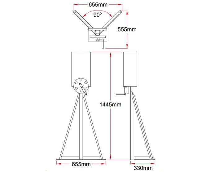 Doughty Sixtrack Manual Drive is Floor or Wall Mounted. Supplied by MTN Shop EU - imagen 2