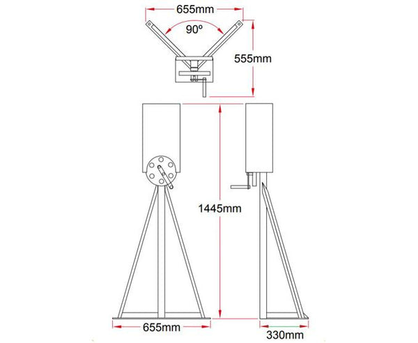 Doughty Sixtrack Manual Drive is Floor or Wall Mounted. Supplied by MTN Shop EU