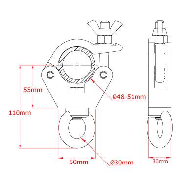 Doughty Eye Clamp: Slim Hanging Clamp Specifications - imagen 4
