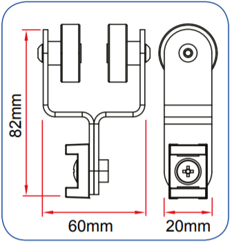 Doughty Studio Rail - Cable Carriage (5 pack) - imagen 3