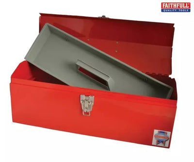 Faithfull Metal Barn Toolbox + Tote Tray 48cm (19in) – second image