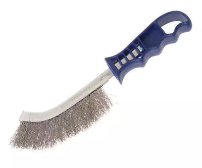 Wire Scratch Brush Stainless Steel Blue Handle