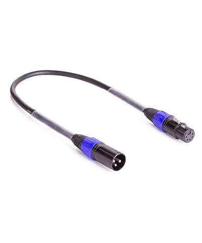DMX Cable Adapter Cable Adapter 3M-5F XLR - 50cm – The Admiral Staging cables adapters allow you to build your own cables. 3 or 5 pin cables are available. All Admiral cables are equipped with a shrink wrap sleeve around the cable so your own logo or identification can be applied to each cable. Note: If you want to build your own cables, separate connectors are also available. KCXAX5938 – Now available at MTN Shop UK.