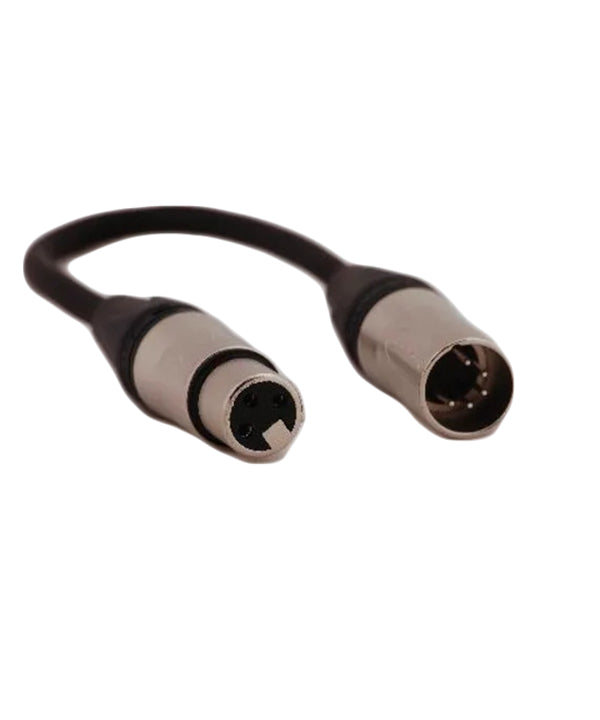 Stage Cable DMX Jumper XLR 5p Plug to XLR 3p Socket - 150mm – – Now available at MTN Shop UK.