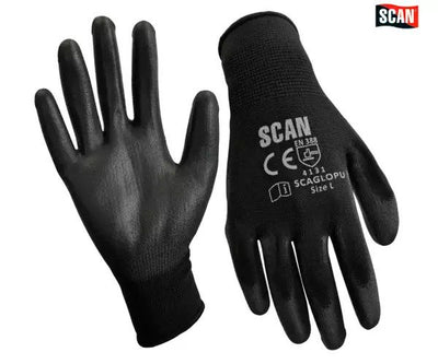 Black PU Coated Gloves
