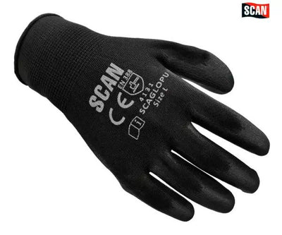Scan Black PU Coated Gloves (12 pairs) – second image