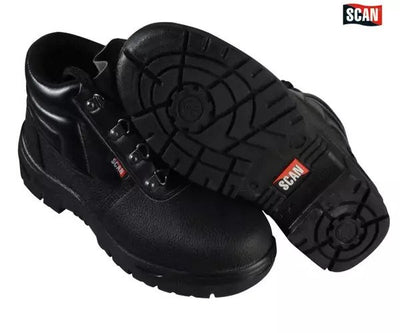 4 D-Ring Chukka Safety Boots Black