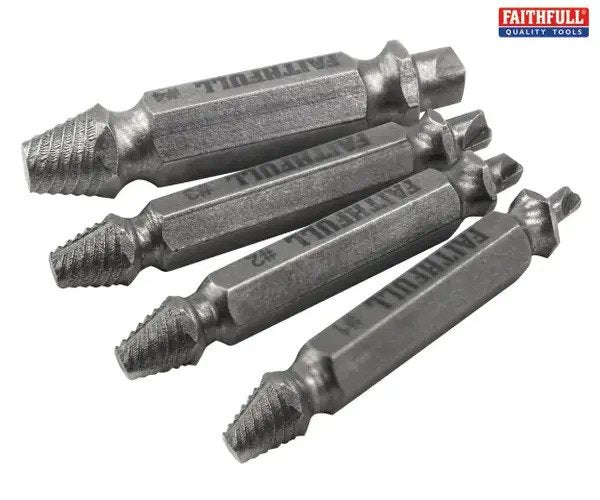 Faithfull Screw Extractor Set, 4 Piece MTN Shop UK
