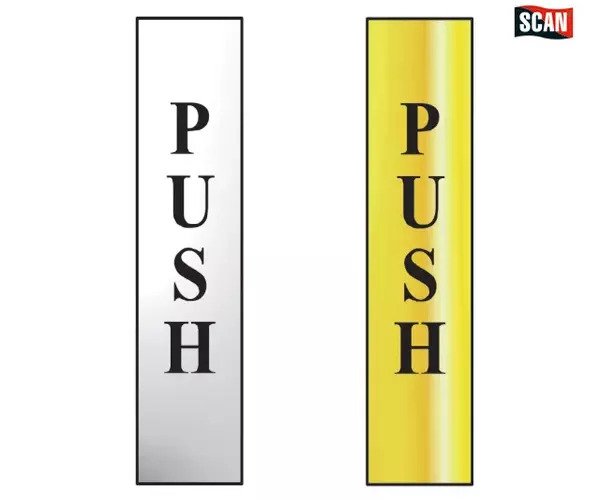 Push Vertical - Polished Chrome Effect - imagen 2