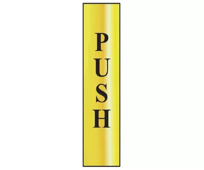 Push Vertical - Polished Brass Effect