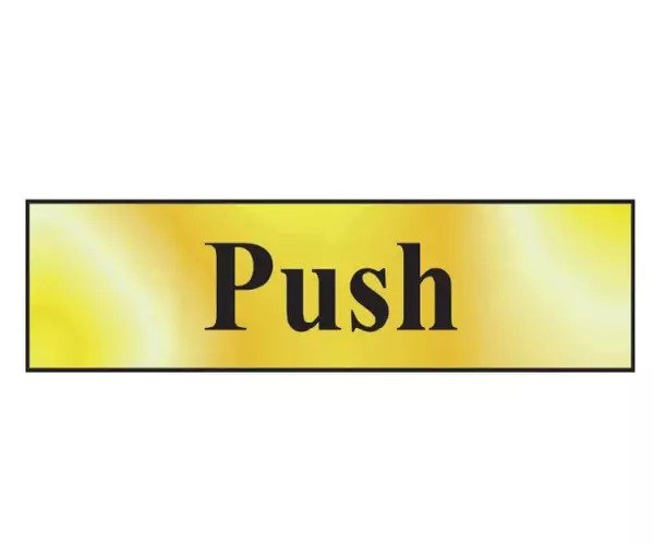 Push - Polished Brass Effect